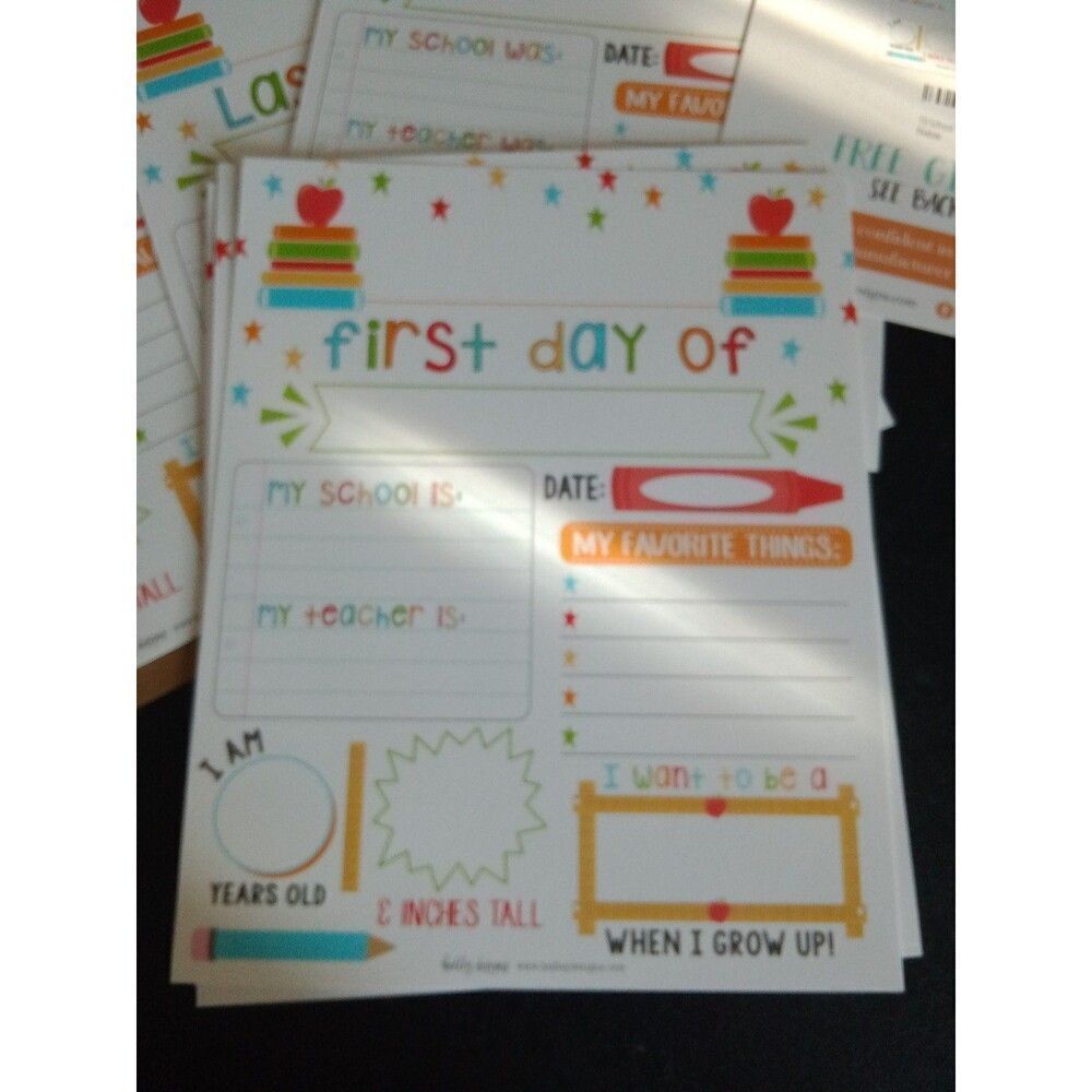 10 first day & last day of school cardboard signs homeschool teacher kids school - Picture 5 of 5